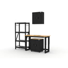 Cat RTA Garage Storage Cabinetry 4-Piece Set with 1 Wall, 1 Base, 48" Workbench and Shelf-Secure Locking Storage: Integrated 3-point locking system with key keeps tools, supplies, and equipment protected and organized.