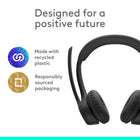 Logitech Zone 300 Wireless Bluetooth Headset With Noise-Canceling Microphone - Graphite-Replace Your Earpads as Needed: Replaceable earpads extend the life of the headset (available for purchase separately)