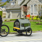 Aosom 3-in-1 Pet Bike Trailer, Cargo Carrier and Pet Bed with Hitch for Small Dogs - Grey-Water, weather, and fade-resistant fabric provide outdoor strength in the sun, wind, and rain 