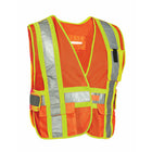 Forcefield  Veste de sécurité Econo détachable en 5 points, orange, taille unique-Extérieur en maille 100 % polyester