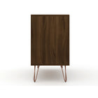 Manhattan Comfort Rockefeller 35.24" Mid-Century Modern Dresser - Brown-30 Day Limited Manufacturer's Warranty