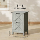 HOMCOM 2-Drawer Letter/A4 Filing Cabinet - Stone Grey-Particleboard frame supports up to 77 lb (35 kg), providing durability and strength
