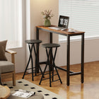 HOMCOM 24" Folding Bar Stools with Footrest - Black - 2 Pack-Comes in a practical two-piece set with a modern, minimalist style
