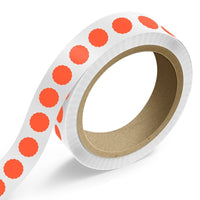 JAM Paper Standard Label Rolls - Scallop Shaped - 1 5/8 x 1 5/8 - Neon Red - 125 Labels/Roll-Colour: Neon Red | Make your mail stand out with colourful shipping address labels.
