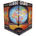 Replogle Globemaster 12" Blue Ocean Desk Globe With Metal And Semi-Meridian - French-Up to date cartography