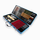Mont Marte Signature Drawing and Illustration 51-Piece Set-Ideal for sketching, drawing, colouring and portraiture, with tools suited to both detailed line work and large shaded areas