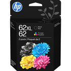 HP 62XL Black High Yield & 62 Tri-Colour Original Ink Cartridges, 2 Pack (N9H67FN)-HP 62 ink cartridges work with: HP ENVY 5540, 5541, 5542, 5543, 5544, 5545, 5547, 5548, 5549, 5640, 5642, 5643, 5644, 5660, 5661, 5663, 5664, 5665, 7640, 7643, 7644, 7645