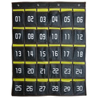 Kore Design Hanging Cell Phone 30-Pocket Storage Classroom Organizer -Black/Yellow-Enhanced Organization: Keeps phones and small essentials neatly arranged, reducing classroom clutter.