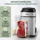 Instaseal Food Vacuum Sealing Bags Set - 2 Rolls and 30 Pre-Cut Bags-Compatible with Most Vacuum Sealing Systems: Designed for use with the InstaSeal Vacuum Sealer and other popular vacuum sealing systems, offering convenience and compatibility in your kitchen.
