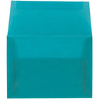 JAM Paper - Enveloppes d'invitation A6 en vélin translucide - 4,75 po x 6,5 po - Bleu aqua - paquet de 25 (PACV664)-Taille : A6 (4,75 x 6,5 pouces)