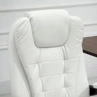 Vinsetto 7-Point Vibration Massage Office Chair with Swivel Wheels - White-Use massage with a wired remote control that you can store in the side pocket when not in use