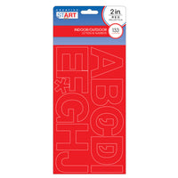 Creative Start Self-Adhesive Letters, Numbers and Symbols - 2" - Red - 133 Pack-This set includes 133 self-adhesive letters, numbers, and symbols for creating clear and customizable signage