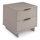 Manhattan Comfort Granville 18.11" Modern 2-Drawer Nightstand 2-Piece Set - Light Grey-Perfect for Bedside Storage, Lamps or Display Items