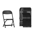 Flash Furniture Kids Plastic Folding Chair - Black - 10 Pack-Set of 10 Child Sized Chairs