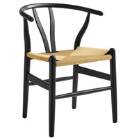 Modway Amish 29" Wood Dining Chair - Black-Elm Wood Dining Chair