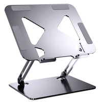 ShoppingAll Laptop Stand Riser for up to 17.3" Devices - Grey-Universal Compatibility – Supports laptops and tablets up to 17.3", perfect for office, home, or on the go.
