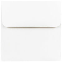 JAM Paper Square Invitation Envelopes - 4.5" x 4.5" - White - 50 Pack (439911145I)-Color: White
