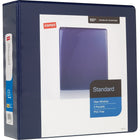 Staples Standard View Binder with D-Rings - 3" - Blue-Ring resists gapping for smooth page turning