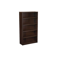 Office Star Napa Collection Bookcase, 5-Shelf, Espresso-Features 1” top and end panels