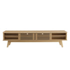 Modway Render 70" Entertainment Center TV Stand - Oak-Durable Particleboard Construction