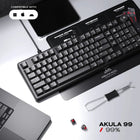 Cybeart Akula 99 Lite Compact Full Size Wired RGB Gaming Keyboard - Black-5-layer gasket-mounted design with Poron and IXPE foams for sound dampening and a soft, cushioned typing feel. Internally dampened layers minimize resonance, suppress echo, producing rich, muted “thock” acoustics and quieter typing