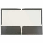 JAM Paper - Chemises de présentation laminées à deux pochettes - brillantes - gris - Paquet de 6-Taille : 9,5 x 11,5 pouces, 6 par paquet