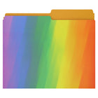 Merangue File Folders - Letter Size - Rainbow Radiance - 3 Pack-13 pt. stock paper