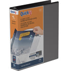 Davis Group QuickFit Round-Ring View Binder - 1 1/2" - Black-Customizer/Overlay Binder, Black, holds 275 sheets of paper, for 8.5"x11" size paper