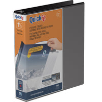 Davis Group QuickFit Round-Ring View Binder - 1 1/2" - Black-Customizer/Overlay Binder, Black, holds 275 sheets of paper, for 8.5"x11" size paper