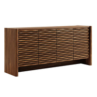 Modway Emric Wave 66" 4-Door Sideboard - Walnut-Versatile Sideboard Storage Cabinet