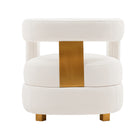 Manhattan Comfort Amirah 28.94" Modern Velvet Upholstered Accent Chair - White - 2 Pack-Delivered to you Fully Assembled! No Assembly Required