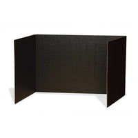 Pacon 3-Panel Privacy Boards - Black - 16"H x 48"W x 12"D - 4 Pack-Privacy Boards are made of sturdy corrugate, perfect for desk, table or computer area