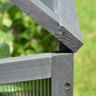 Outsunny châssis froid en bois 39 po L x 26 po l x 16 po H avec couvercle supérieur ouvrable et incliné, gris-Structure en bois massif pour une serre châssis  
