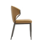 Manhattan Comfort Kirsten 20.5" Modern Leatherette Upholstered Dining Chair - Camel - Set of 2-Made to Last. Commercial Grade Product