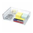 Azar - Grand bac de rangement empilable en plastique - 2,5 po x 8,62 po x 6,5 po - Transparent - Paquet de 4-5