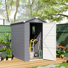 Outsunny 4.5' x 6' Garden Storage Shed-Polypropylene resin plastic and aluminium for long service life 
