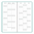 Letts 2026 Woodland Week-to-View Planner with Embossed Cover - 6-7/8" x 3-1/8" - Green - Multilingual -Yearly goals: personal, self-care and health, relationships, studies, work, finance