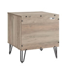 Manhattan Comfort DUMBO 20.07" Modern 1-Drawer Nightstand - Rustic Grey-Snap It Assembly! Includes High Quality Internal Click Grooves for a Simple Assembly, No Tools Required