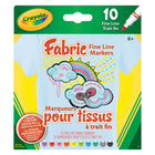 Crayola Fabric Fine Line Markers - 10 Pack-Crayola Fine Line Fabric Markers are safe, efficient, and do not require ironing