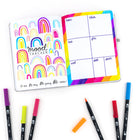 Tombow Dual Brush Pen, Bright, 10/Pack-Bullet Tip creates consistent lines