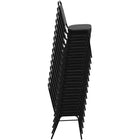 Flash Furniture – Chaise banquet empilable HERCULES à dossier trapèze, siège 2,5 po, noir avec vinyle noir (FDBHF1)-S'empile jusqu'à 10 chaises de hauteur