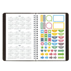 Blueline 13 Months Weekly/Monthly Academic Planner - July to July - 8" H x 5" W - Black - Bilingual-Password section