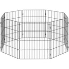 PawHut - Parc d’exercice pliable en métal pour chien, clôture pour animaux extensible - 8 panneaux-Façonnez librement les huit panneaux pour adapter à votre salon ou jardin 