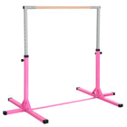 Soozier Professional Home Gymnastics Bar with 13-level Adjustable Height, Gym Fitness - Pink-The height can be adjustable of 13 gears 