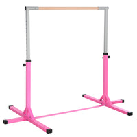 Soozier Professional Home Gymnastics Bar with 13-level Adjustable Height, Gym Fitness - Pink-The height can be adjustable of 13 gears 