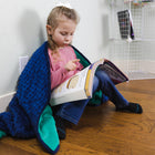 Bouncyband - Couverture sensorielle lestée en polaire douce de 7 lb pour enfants, 56" x 36"-Idéal pour les enfants de 40 à 70 lb.