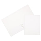 JAM Paper Glossy Two Pocket Presentation Folders, White, 100 Pack (385GWHB)-White