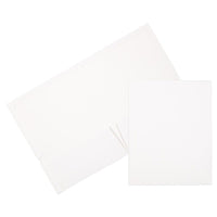JAM Paper Glossy Two Pocket Presentation Folders, White, 100 Pack (385GWHB)-White