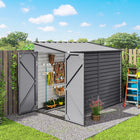 Outsunny - Abri de rangement extérieur en acier 4,6 pi x 9 pi-Verrouillez la porte pour plus de sécurité  

