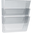 Storex Unbreakable Wall Pockets Letter - Clear - 3 Pack-Clear